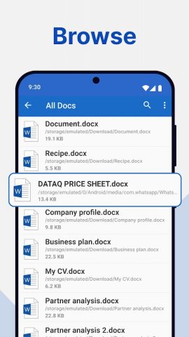 Docx Reader — Office Reader для Android — скриншот 4
