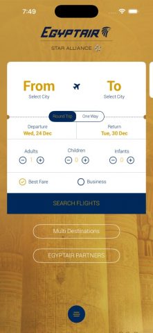 EGYPTAIR для iOS — скриншот 1