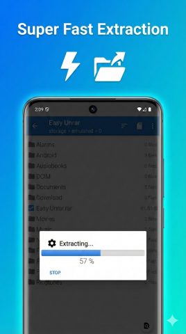 Easy UnRAR ZIP, 7Z, TAR, GZ для Android — скриншот 2