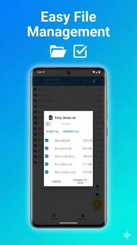 Easy UnRAR ZIP, 7Z, TAR, GZ для Android — скриншот 4