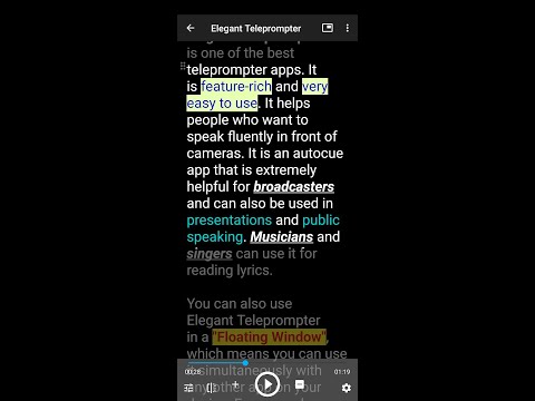 Elegant Teleprompter для Android — официальный трейлер