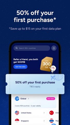 Eskimo: eSIM Travel Internet для Android — скриншот 2