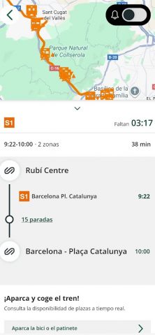 FGC: horario, zonas, tarifas для Android — скриншот 3