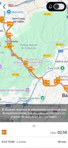 FGC: horario, zonas, tarifas для Android — скриншот 4