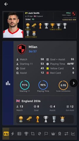 Футбол Карьера Симулятор Игра для Android — скриншот 2