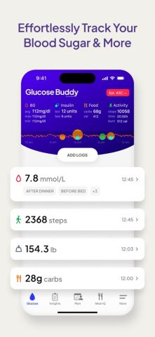 Glucose Buddy: Диабет-трекер для iOS — скриншот 2