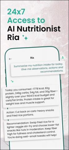 Healthify: AI Calorie Tracker для iOS — скриншот 4