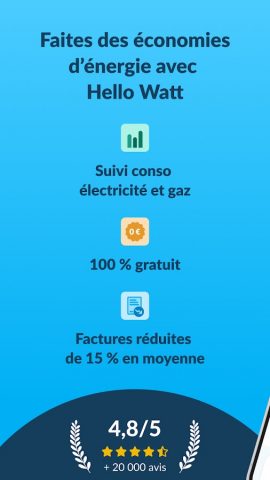 Hello Watt Suivi Conso Énergie для Android — скриншот 1