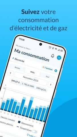 Hello Watt Suivi Conso Énergie для Android — скриншот 2