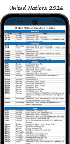 Holiday Calendar 2026 для Android — скриншот 5