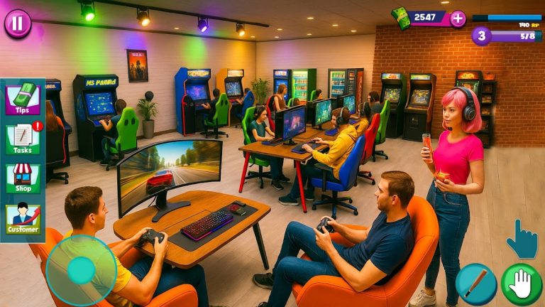Internet Games Cafe Simulator для Android — скриншот 2