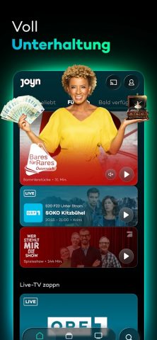 JOYN Österreichs SuperStreamer для Android — скриншот 2