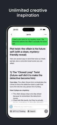 Jarvis — Ваш ИИ-ассистент для iOS — скриншот 3