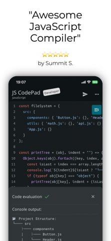 JavaScript Coding Editor & IDE для iOS — скриншот 2