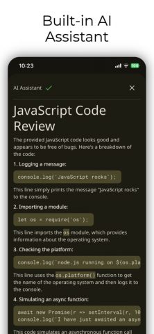 JavaScript Coding Editor & IDE для iOS — скриншот 5