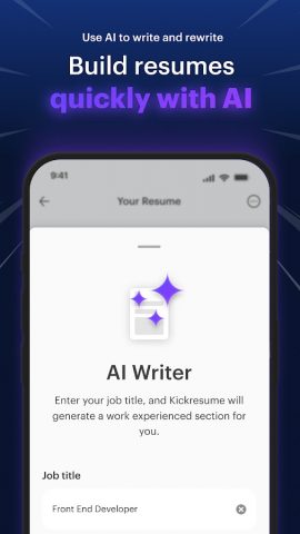 Kickresume: AI Resume Builder для Android — скриншот 3