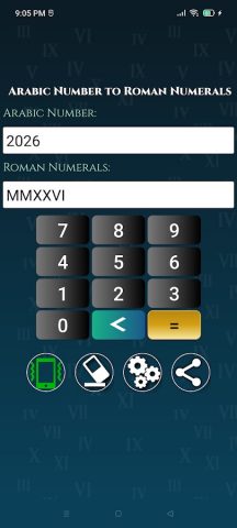 Конвертер римских чисел для Android — скриншот 1