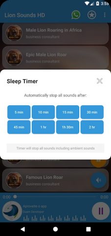 Lion Sounds HD для Android — скриншот 2