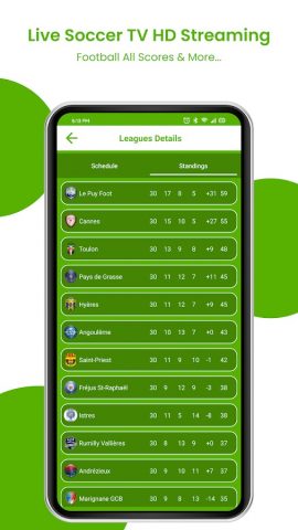 Live Soccer TV HD STREAMING для Android — скриншот 3