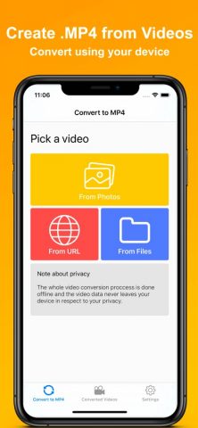 MP4 Maker — Convert to MP4 для iOS — скриншот 1
