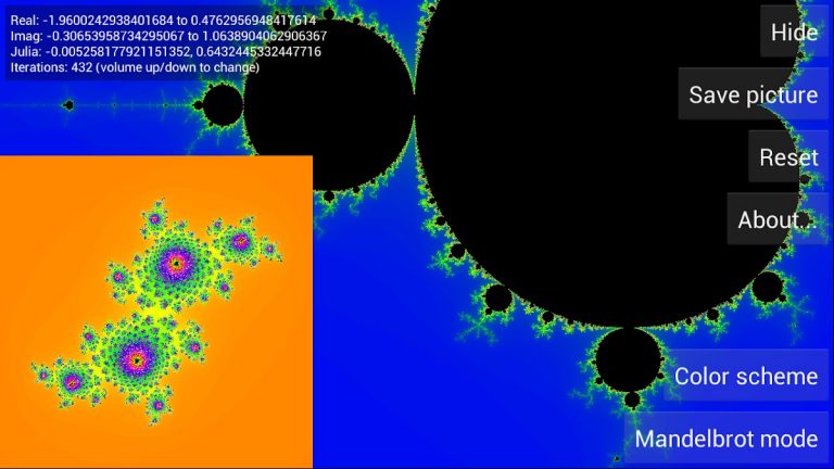 Mandelbrot Explorer для Android — скриншот 5