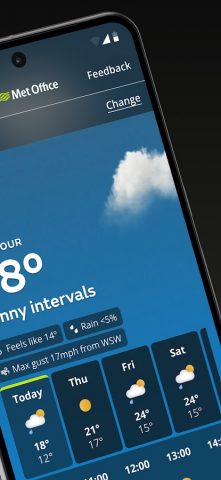 Met Office Weather Forecast для Android — скриншот 2