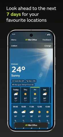 Met Office Weather Forecast для Android — скриншот 3