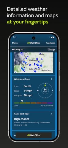 Met Office Weather Forecast для Android — скриншот 4