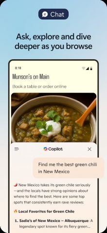 Microsoft Edge Beta для Android — скриншот 3
