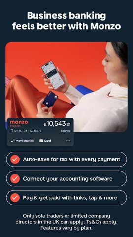 Monzo Bank — Mobile Banking для Android — скриншот 2