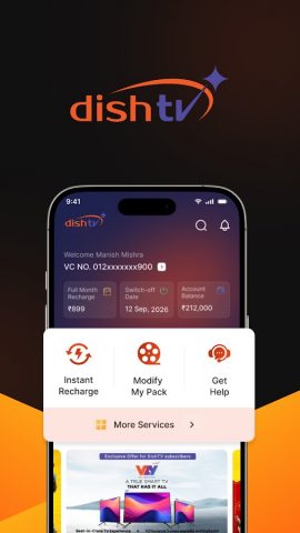 My DishTV для Android — скриншот 1