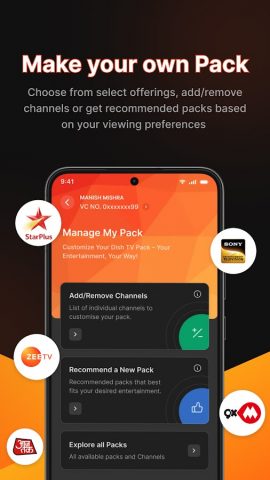 My DishTV для Android — скриншот 3