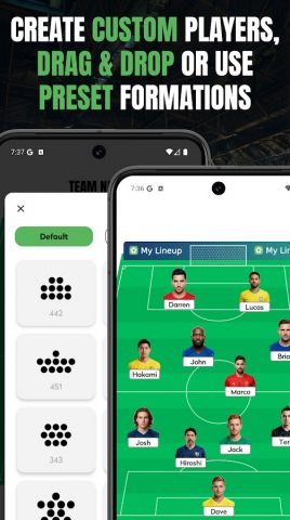 My Lineup: Lineup Creator для Android — скриншот 5