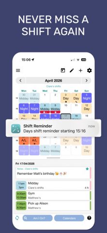 My Shift Planner — Calendar для iOS — скриншот 5