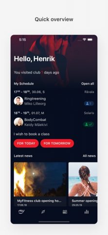 MyFitness.app для iOS — скриншот 1