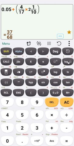 Научный калькулятор HiEdu для Android — скриншот 3