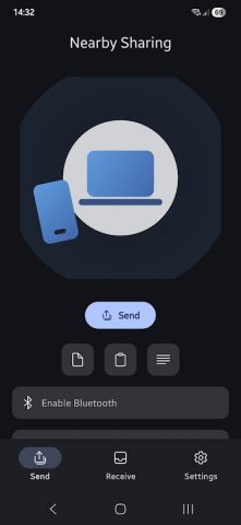 Nearby Sharing для Android — скриншот 1