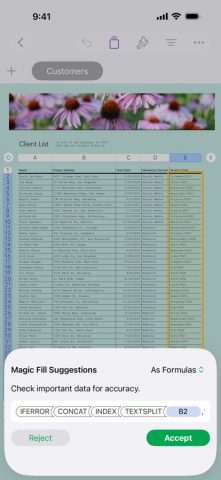 Numbers: создавайте таблицы для iOS — скриншот 5