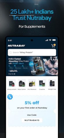 Nutrabay: Supplements Store для Android — скриншот 1