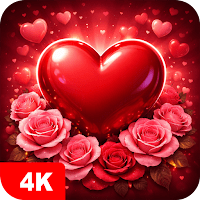 Обои любовь и сердечки 4K для Android
