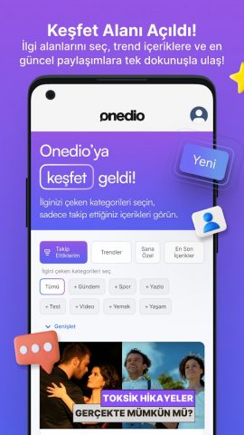 Onedio – İçerik, Haber, Test для Android — скриншот 1