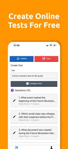 Online Test Maker: AI-powered для iOS — скриншот 1