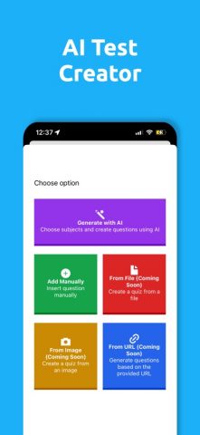 Online Test Maker: AI-powered для iOS — скриншот 5
