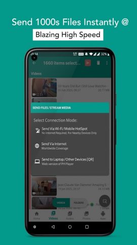 PH Video Player, File Share для Android — скриншот 5