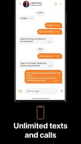 Phoner: Second Phone Number для Android — скриншот 4