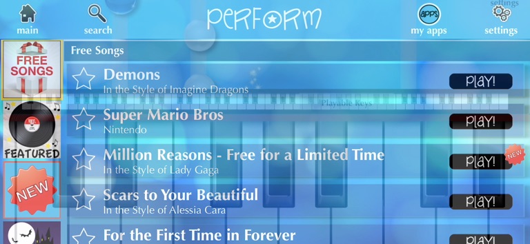 Piano with Songs для iOS — официальный трейлер