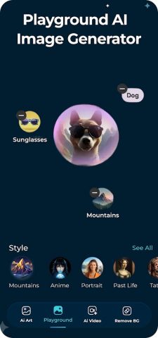 PlayGround AI Image Generator для Android — скриншот 2