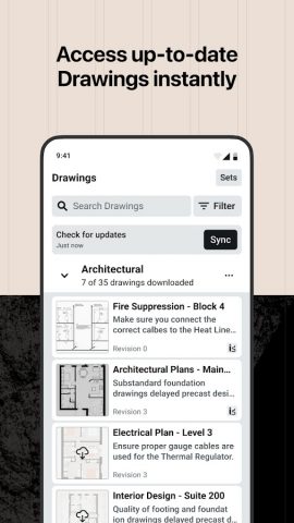 Procore для Android — скриншот 3