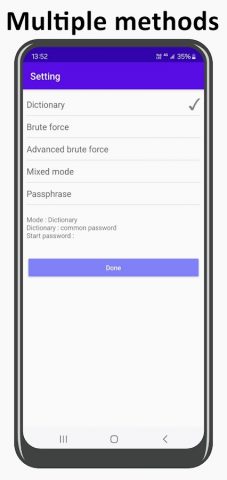 RAR password recovery для Android — скриншот 2