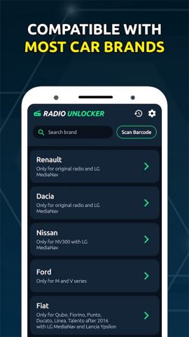 Radio Code Generator Unlocker для Android — скриншот 3